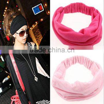 High Quality Wide Cotton Headbands ,Elastic Headband