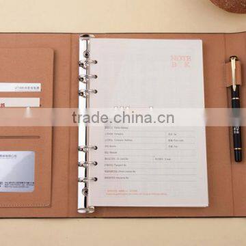 25K Faux Leather Cover Planner Custom Loose Leaf Binding Organizer Agenda PU Leather Notebook photo-6