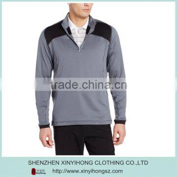 OEM Skin Tights Pullover ,100% Polyester Mans Sports Pullover With 1/4 Zipper