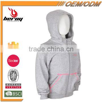 Hot Sale Long Sleeve Zipper Up Custom Sports Gym Hoodie for Kids photo-2