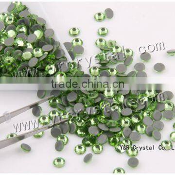2058HF 1440pcs SS10 Peridot Glue Base Flatback Strass Crystal Hot Fix Iron on Rhinestones photo-3