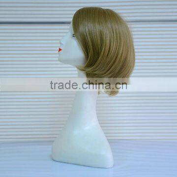 High Quality 2016 New Fashion Pink Wavy Short Bob Wig For Female Model photo-3