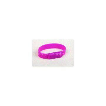 Grade A Chip Wristband USB Flash Drive , Silicone Bracelet USB Memory Stick