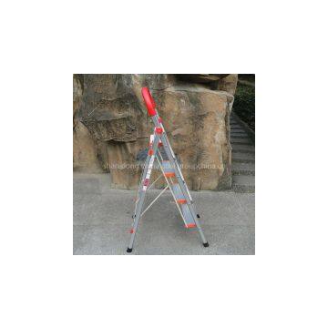 Wide 4 Steps Household Foldable Aluminum Ladder With Handrail YM304 photo-2