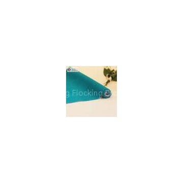 Blue Plain / Flocked 100gms Knitted Velvet Upholstery Fabric for Furniture or Sofa