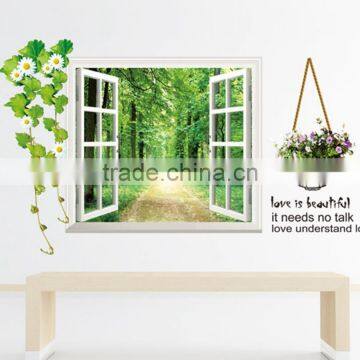 Window Nature Scenery Path Mural Art Decal Wallpaper Decor Removable