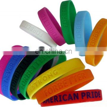 Wholesale simple 1 color silicone wristband no minimum order quantity