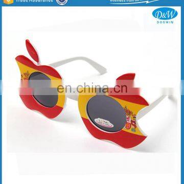 Novelty Apple Shape Spanish Color Party Sunglasses with Lens