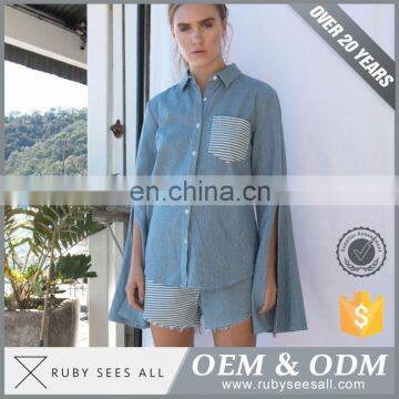 High-End Handmade Female Collar T-Shirt photo-3