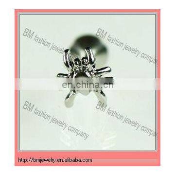 Spider shaped labret lip ring animal body piercing jewelry