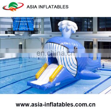 Inflatable Finback Whale Pool Aqua Run / Inflatable Water Sport Obstacle Games