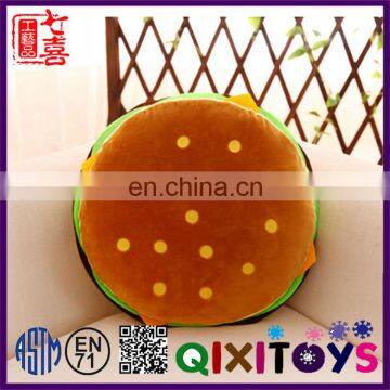 Personalized cushion toys cotton food plush hamburger toy high quality plush toy manufacturer wholesale