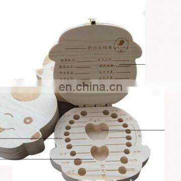 2017 Pure natural wood girls and boys baby teeth box