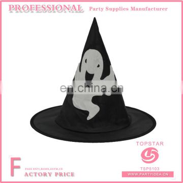 Ghost printed on the witch hatteras hat black for halloween festival favor