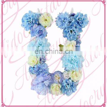 Aidocrystal Custom Baby Girl Shower Gift Blue Floral Nursery Wall Decor Letter