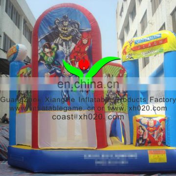 Hot sale commercial grade PVC Tarpaulin ceative CO152 inflatable justice league combo