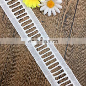 4CM OLT0082C Fashion big ladder design cotton embroidery trimming lace