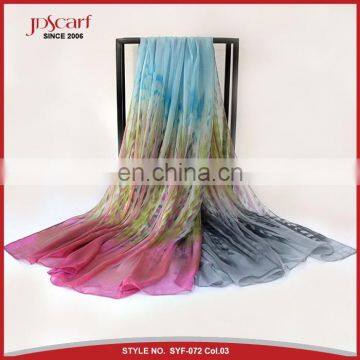 Newest colourful beach sarong pareo fashion pashmina polyester shawl