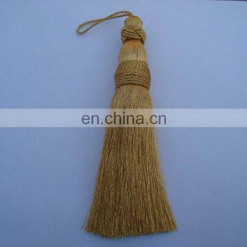 gold metallic thread bullion tassel / High quality tassels metallic thread / bullion metallic thread tassels