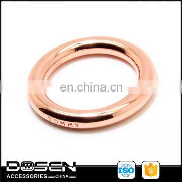 Shiny Surface Rose Gold Circle Buckle Bag Hardware Accessories Parts Metal Slide Ring Clips For Handbags Bag Belt Scarf Scarves