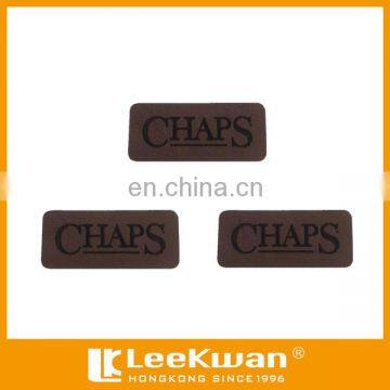 embroidery leather patch applique with laser cut border