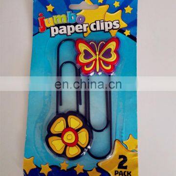 Plastic PVC Jumbo Clip and Mini Cartoon Paper Clip With Blister Card Packing photo-6