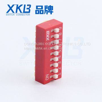 DIP bent foot straight type 9-position spacing 2.54mm dip switch