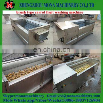 Spray Type Carrot/Lemon/Peach Fruit Washing Machine With Roller Brushes photo-3