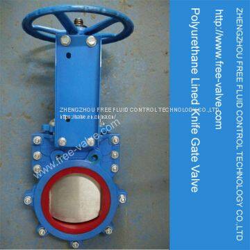 FRZ73PU  Abrasion - Resistant Slurry Polyurethane PU seat knife gate valve