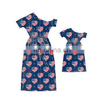 4th Of July Mom And Me Matching Maxi Dress Fashion Summer Dress photo-3