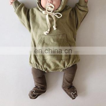 Korean children's clothing for fall/winter 2020 hot models for men and women, cute bear terry sweater, baby jumpsuit