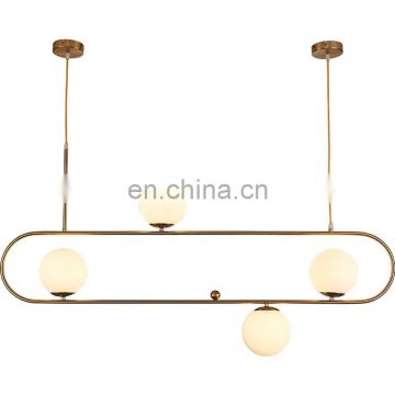 Modern Decorative Gold Glass Ball Hanging Lamp Art Glass Chandelier Pendant Lamp