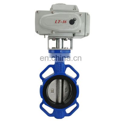 Bundor DN100 electric fit for drinking water wafer butterfly valve