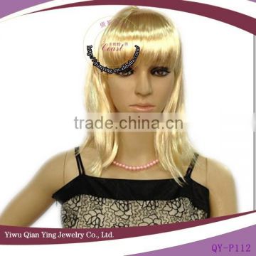 cheap short blond straight synthetic fiber party bob cut style wigs