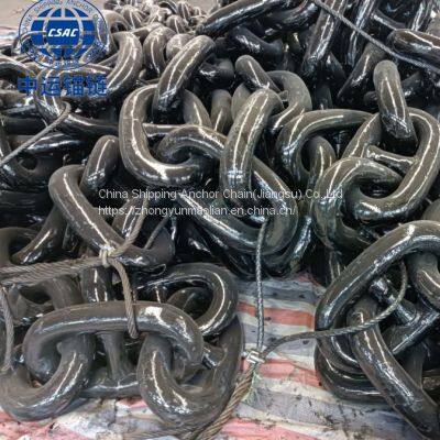 China 34mm marine anchor chain supplier ship anchor chain factory