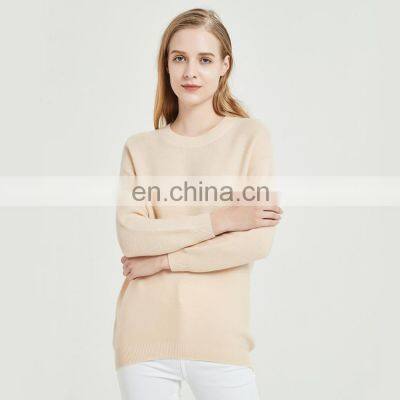 Women Honeycomb Knit Crew Neck Cashmere Wool Plus Size Sweater photo-4