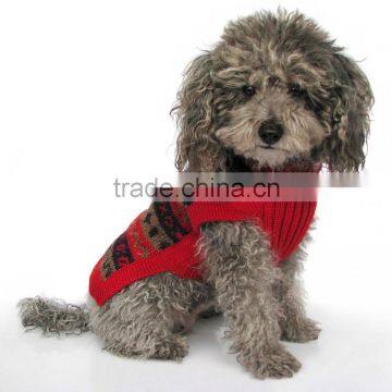 Fashion Chinese Cotton Knitted Christmas Dogs Sweater Clothing