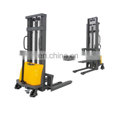 Semi-electric Stacker,WalkingStacker,1000kgs Stacker Used In Small Warehouse Hydraulic Forklit Stacker