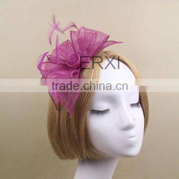 Wholesale Unique Style Bowknot Sinamay Fascinator With Feather Hair Accessories photo-2