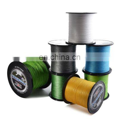 4 Strands 500m strong multifilament PE Tackle Fishing Line 6 colors Polyethylene Power Braided Line