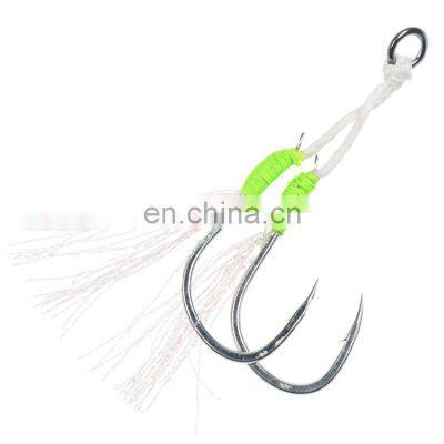 snagging fish hook straight stainless steel hook fishing Jigging Fishing Assist Hooks