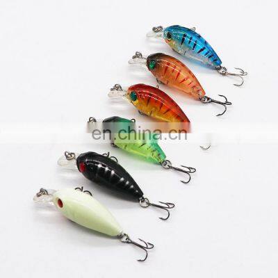 Wholesale crankbaits3d lure eyes 5cm4.5g artificial crab bait floating fishing Crank hard lure bait with China hook fishing lure