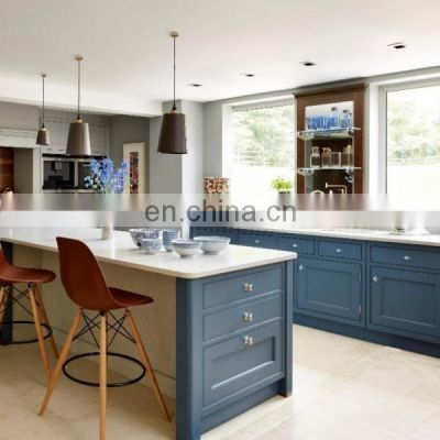 Top quality traditional style shaker kitchen furniture with waterfall island Kitchen Cabinet