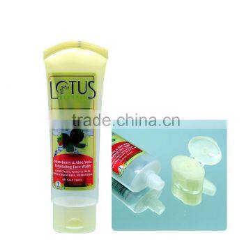 35mm plastic tube for cosmetic packaging Facil cleanser hand cream plastic tube flip top cap