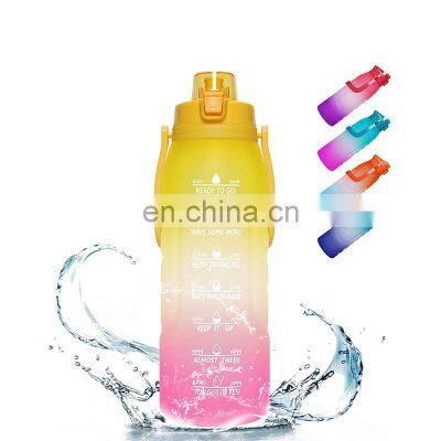 2021 new style Colorful 32oz time marker leak proof tritan plastic BPA free portable fitness water bottle sport