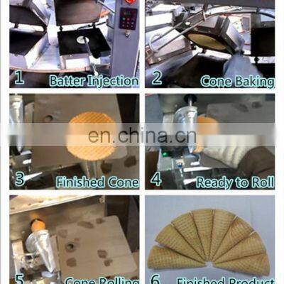 Automatic Egg Roll Biscuit Maker Product Line Rolled Sugar Ice Cream Cone Making Machine for Sale photo-4