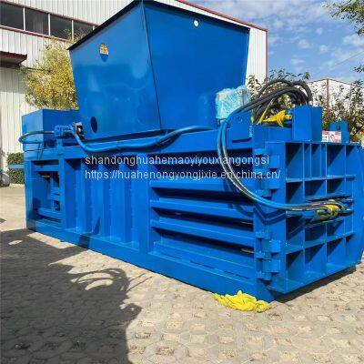 160 ton horizontal hydraulic baler cans plastic bottle compressor paper shell cardboard edge and leftover strapping machine