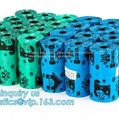 Wholesale Pet Dog Poop Bags Custom Printed Poop Bags Dog Waste Bags, Portable Bone-shaped Dog Pet Poop Waste Bags With Dispenser photo-3