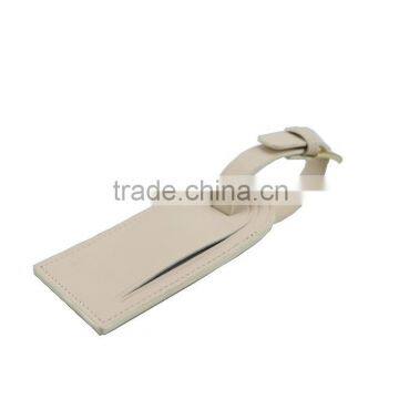 Genuine Nappa Leather Cream Color Baggage Tag Luggage Tag photo-3