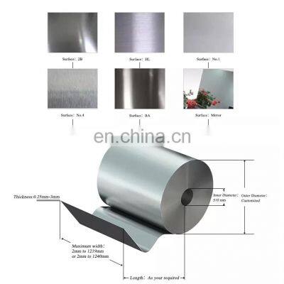 Cold Rolled Stainless Steel Coil Sheet 201 304 316L 430 1.0mm Thick Half Hard Stainless Steel Strip Coils Metal Plate Roll Price photo-3